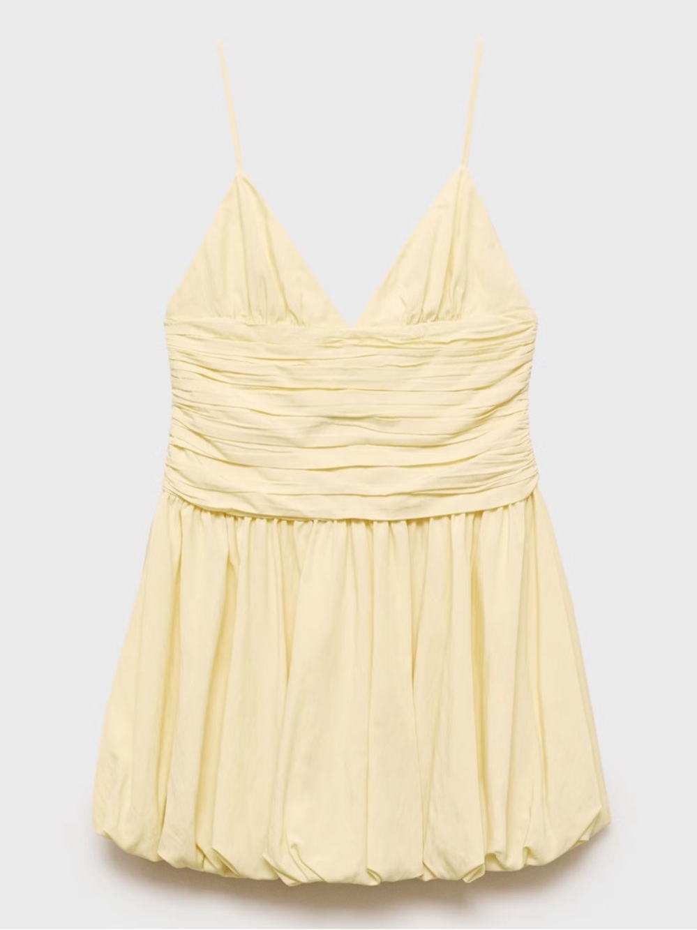 Mango Butter Yellow Spaghetti Straps V-Neck Dress